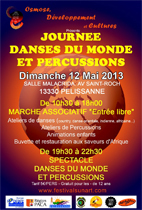 Journée danses du monde et percussions, à Pélissanne (13330), le 12 mai 2013