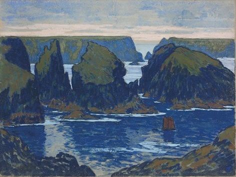 Belle-Île-en-Mer, Goulphar, 1895-1896 Gouache sur carton, 51 x 67,5 cm, Musée de Pont- Aven