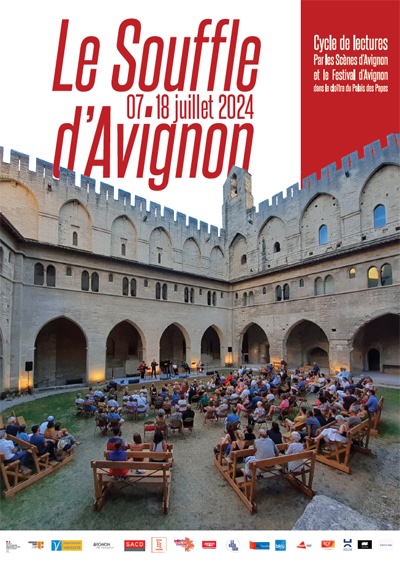 Cycle de lectures par les Scènes d'Avignon et le Festival d'Avignon dans le cloître du Palais des Papes du 7 au 18 juillet 2024