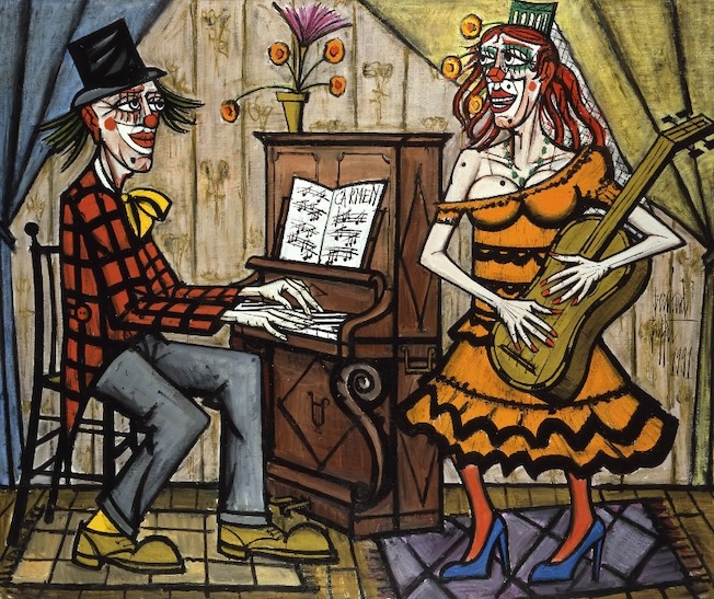 Bernard Buffet - Les clowns musiciens, La diva, 1991. © & photo : Fonds de Dotation Bernard Buffet