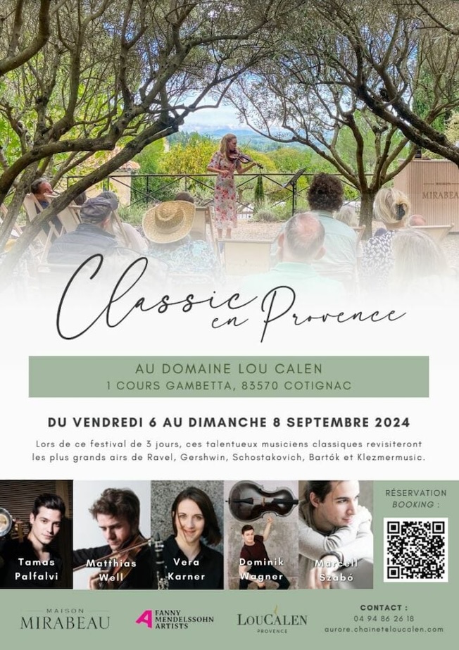 Lou Calen - Cotignac, Var. Festival Classic en Provence du 6 au 8 septembre 2024