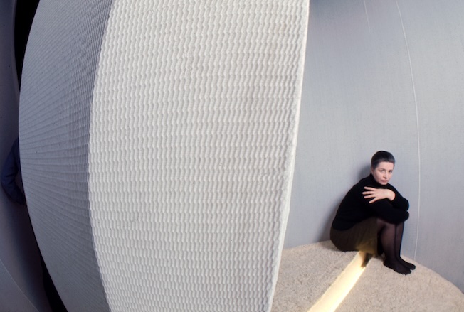 Aleksandra Kasuba in her Contemplation Environments. 1970. Digital Archive of Aleksandra Kasuba, The Lithuanian National Museum of Art, Estate of Aleksandra Kasuba.