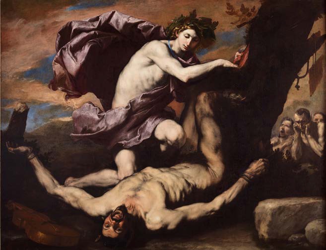 Jusepe de Ribera, Apollon et Marsyas, 1637. Huile sur toile, 182×232 cm. Museo e Real Bosco di Capodimonte, Naples. © Museo e Real Bosco di Capodimonte.