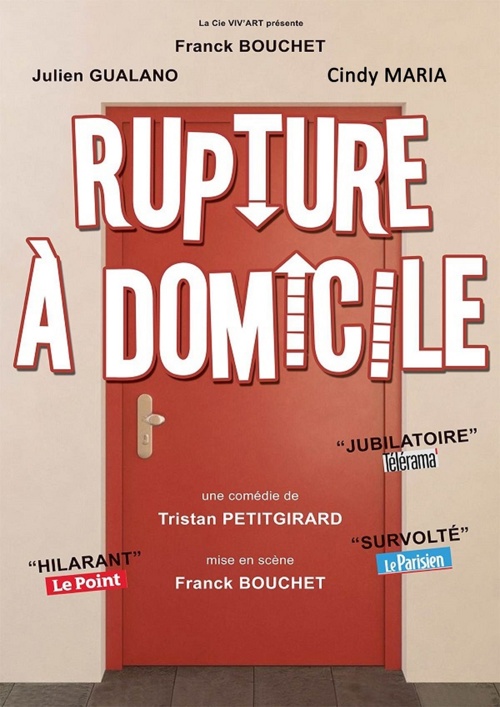 Auch, théâtre :  « Rupture à domicile », comédie. Le 15/2/25