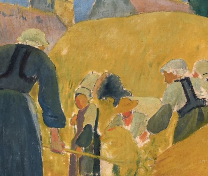 © Paul Sérusier, Le Battage du blé noir ou La Batterie, Le Pouldu, huile sur toile, 1890, collection privée (Détail)