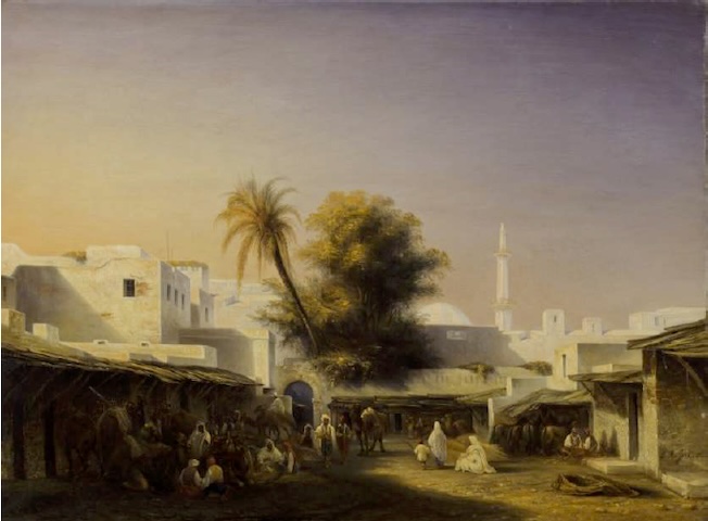 Étienne RAFFORT, Vue de la porte Babazoun à Alger, 1834, huile sur toile © musée Vivant Denon - Philip Bernard