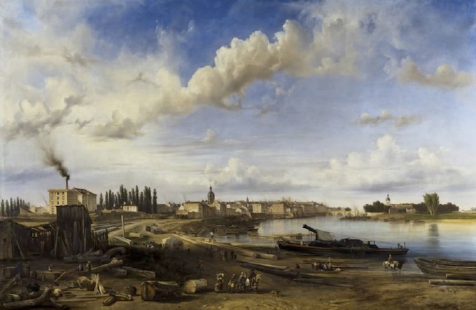 Étienne RAFFORT, Vue générale de Châlons-sur-Saône, 1837, huile sur toile © musée Vivant Denon - Philip Bernard