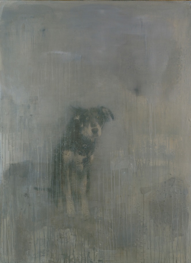 Le chien, 2012, acrylique sur toile, 162 x 130 cm © Boris Zaborov Collection particulière © Photographie Jean-Louis Losi © Adagp, Paris, 2025