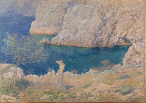 Jean-Francis Auburtin. Le Matin (Calanque de Porquerolles), 1894 Huile sur toile, 113 x 162 cm