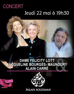 Dame Felicity Lott, Jacqueline Bourgès-Maunoury et Alain Carré ...