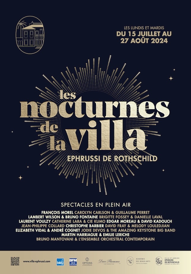 Les Nocturnes de la villa Ephrussi de Rothschild. Les lundis et mardis dès 20h du 15 juillet au 27 août