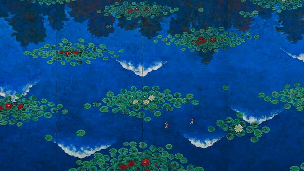 Hiramatsu Reiji (né en 1941) Giverny, miroir d’eau de l’étang (II) (détail), 2020.  Giverny, musée des impressionnismes, MDIG 2022.5.9 © Takemi Art Photos