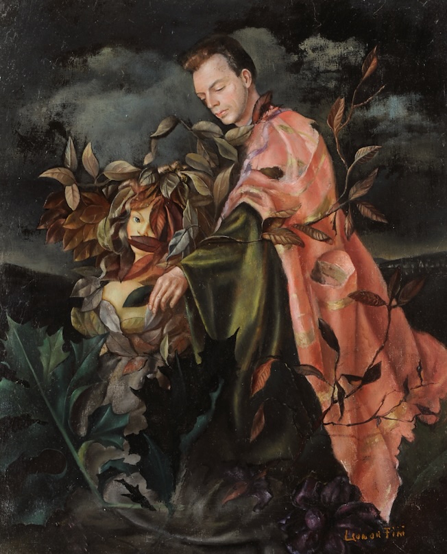 Leonor Fini. “Autoportrait avec Stanislao Lepri ” (1942-43).  Huile sur toile, 46 x 38 cm