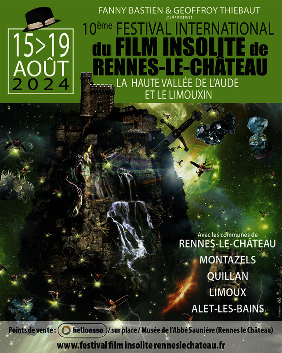 Rennes le Château (Aude), Festival International du film Insolite du 15 au 19/08/24