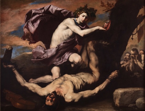 Jusepe de Ribera, Apollon et Marsyas, 1637. Huile sur toile, 182×232 cm. © Museo e Real Bosco di Capodimonte, Naples