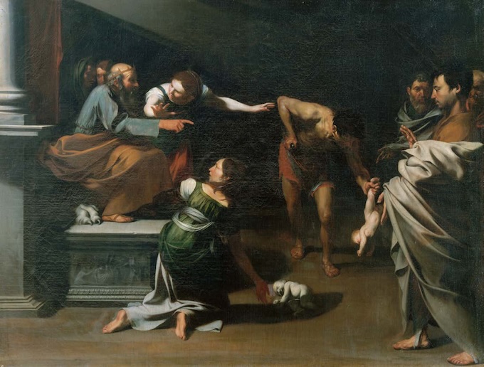 Jusepe de Ribera, Le Jugement de Salomon, vers 1609-1610. Huile sur toile, 153×201 cm. Galleria Borghese, Rome. © Galleria Borghese.