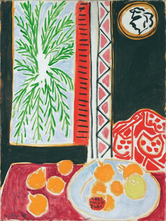 Henri Matisse, Nature morte aux grenades, Vence, novembre 1947 Huile sur toile, 80,5 × 60 cm, donation Henri Matisse, 1953, Musée Matisse Nice © Succession H. Matisse