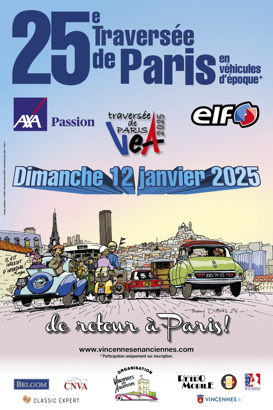 12 janvier 2025 - 25e Traversée de Paris en Véhicules d'époque