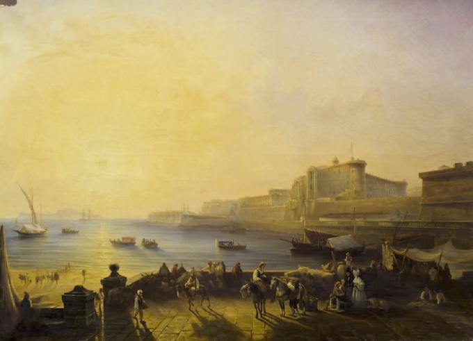 Étienne RAFFORT, Vue de Naples prise du Môle, 1835, Huile sur toile © musée Vivant Denon - Philip Bernard