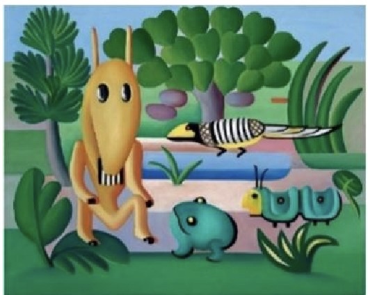 Tarsila do Amoral La Cuca (A Cuca,1924) Huile sur toile 60,5 x 72,5 cm Centre national des arts plastiques, Paris, en dépôt au Musée de Grenoble, inv. FNAC 9459