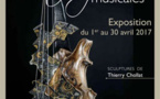 Métamorphoses musicales, exposition de sculptures de Thierry Chollat du 1er au 30 avril 2017, musée Berlioz, La Côte Saint-André