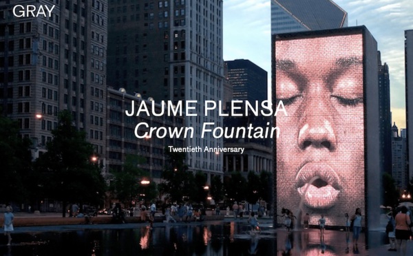 Chicago, parc Millenium. Jaume Plensa, Crown Fountain (Fontaine de la Couronne), 20e anniversaire